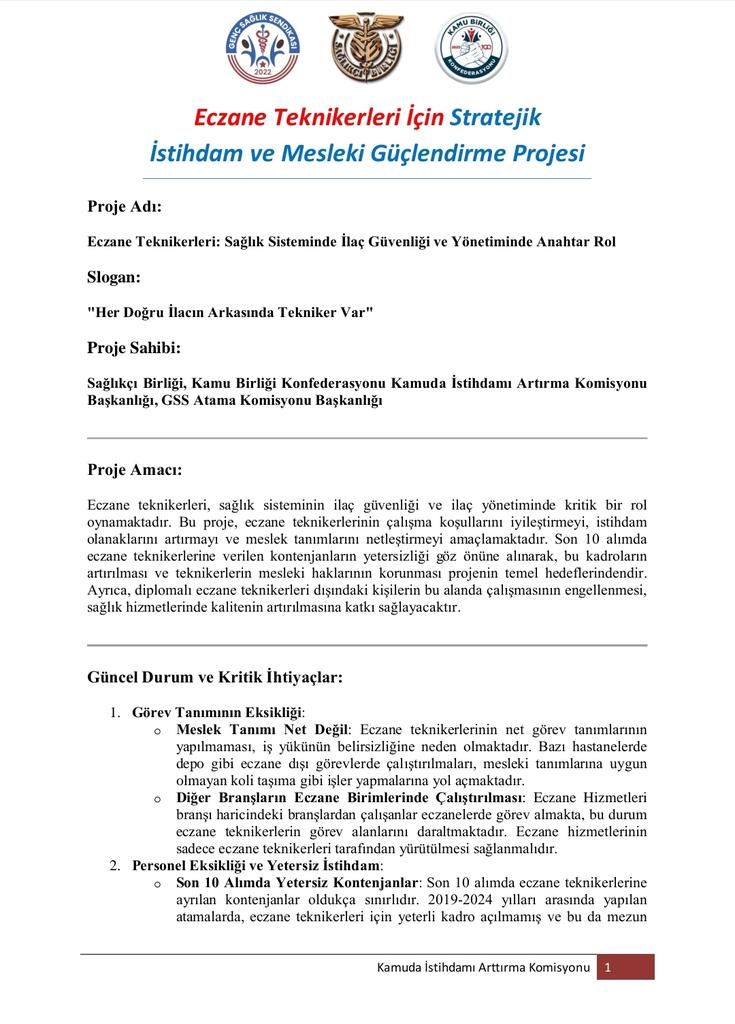 ahmetesmer2121's tweet photo. ECZANE TEKNİKERLİĞİ için oluşturduğumuz 𝐬𝐭𝐫𝐚𝐭𝐞𝐣𝐢𝐤 𝐢𝐬𝐭𝐢𝐡𝐝𝐚𝐦 𝐯𝐞 𝐦𝐞𝐬𝐥𝐞𝐤𝐢 𝐠𝐮̈𝐜̧𝐥𝐞𝐧𝐝𝐢𝐫𝐦𝐞 𝐩𝐫𝐨𝐣𝐞𝐬𝐢 ile branşa yeni bir inavasyon kazandıracağız!

Kamu Birliği Konfederasyonu Kamuda İstihdamı Artırma Komisyonu olarak Eczane Teknikerliği branşı için oluşturduğumuz 𝐜̧𝐨̈𝐳𝐮̈𝐦𝐮̈ 𝐁𝐚𝐤𝐚𝐧𝐥𝛊𝐠̆𝐚 𝐭𝐚𝐬̧𝛊𝐲𝐚𝐜𝐚𝐠̆𝛊𝐳!