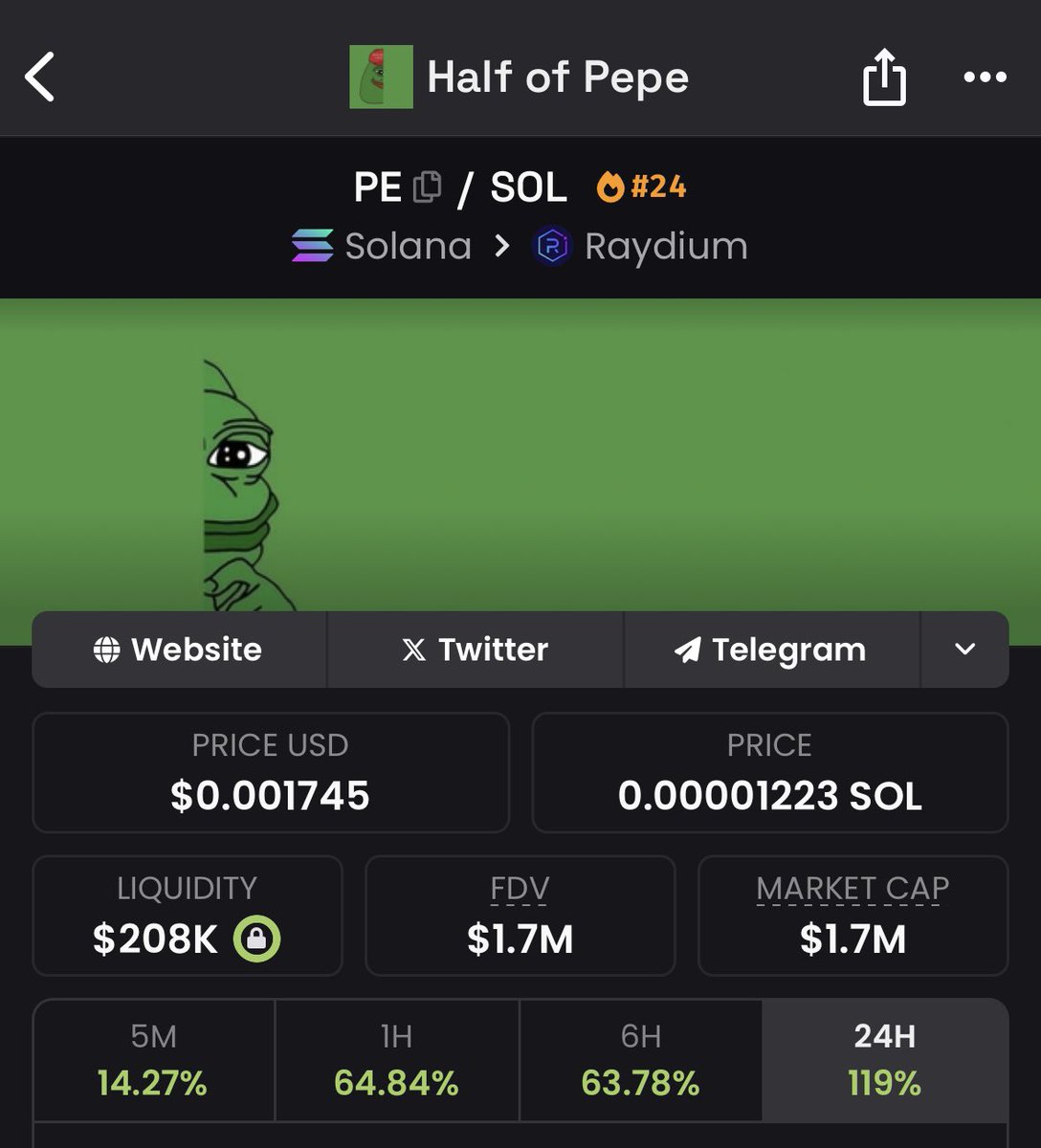 Half of Pepe | $PE tweet media