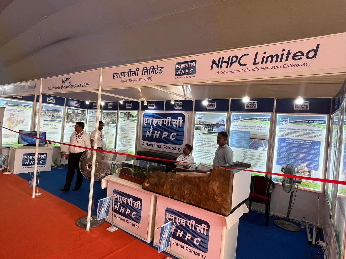 nhpcltd's tweet photo. Shri Lakshman Prasad Acharya, Hon'ble Governor of Assam inaugurated the #NHPC's pavilion at 'Vibrant North East 2024' being organised at Guwahati from 19th to 21st Sept 2024. NHPC's activities with special focus towards its activities in the North East India were highlighted in the pavilion.The Downstream River Bank Protection works and CSR-SD activities being undertaken by Subansiri Lower Project were also showcased.
#hydropower 
#RenewableEnergy
#GreenEnergy 
#SustainableDevelopment 
#CSR @MinOfPower @PIB_India