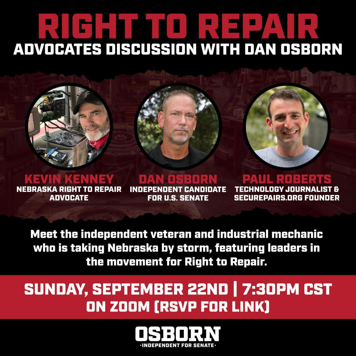 osbornforne's tweet photo. IF WE DON'T PASS RIGHT TO REPAIR: the independent auto shop will go extinct; farmers and ranchers will be at the mercy of the manufacturer; and we will continue to see perfectly good consumer electronics head for the garbage rather than the repair shop.

I’ll be talking about this issue at length on Sunday. 

Join me with @GrassrootsKK and @paulfroberts.

https://t.co/wlNCUtBryt

cc: @doctorow @kwiens @nProctor @fighttorepair @RepairCoalition @CEOmrGreen @staceylamiller