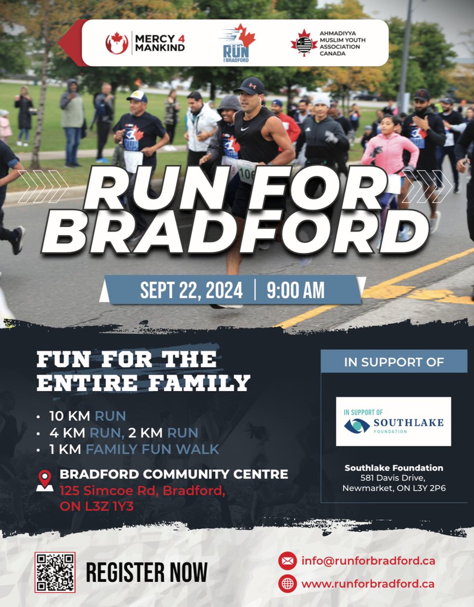 AMYACanada's tweet image. Ahmadiyya Muslim youth are hosting eight charity runs this upcoming weekend as part of the Ahmadiyya Muslim Youth Association Canada's nationwide effort to hold charity runs in communities throughout Canada.

These charity runs are organized under the banner of #Mercy4Mankind

⭐️…