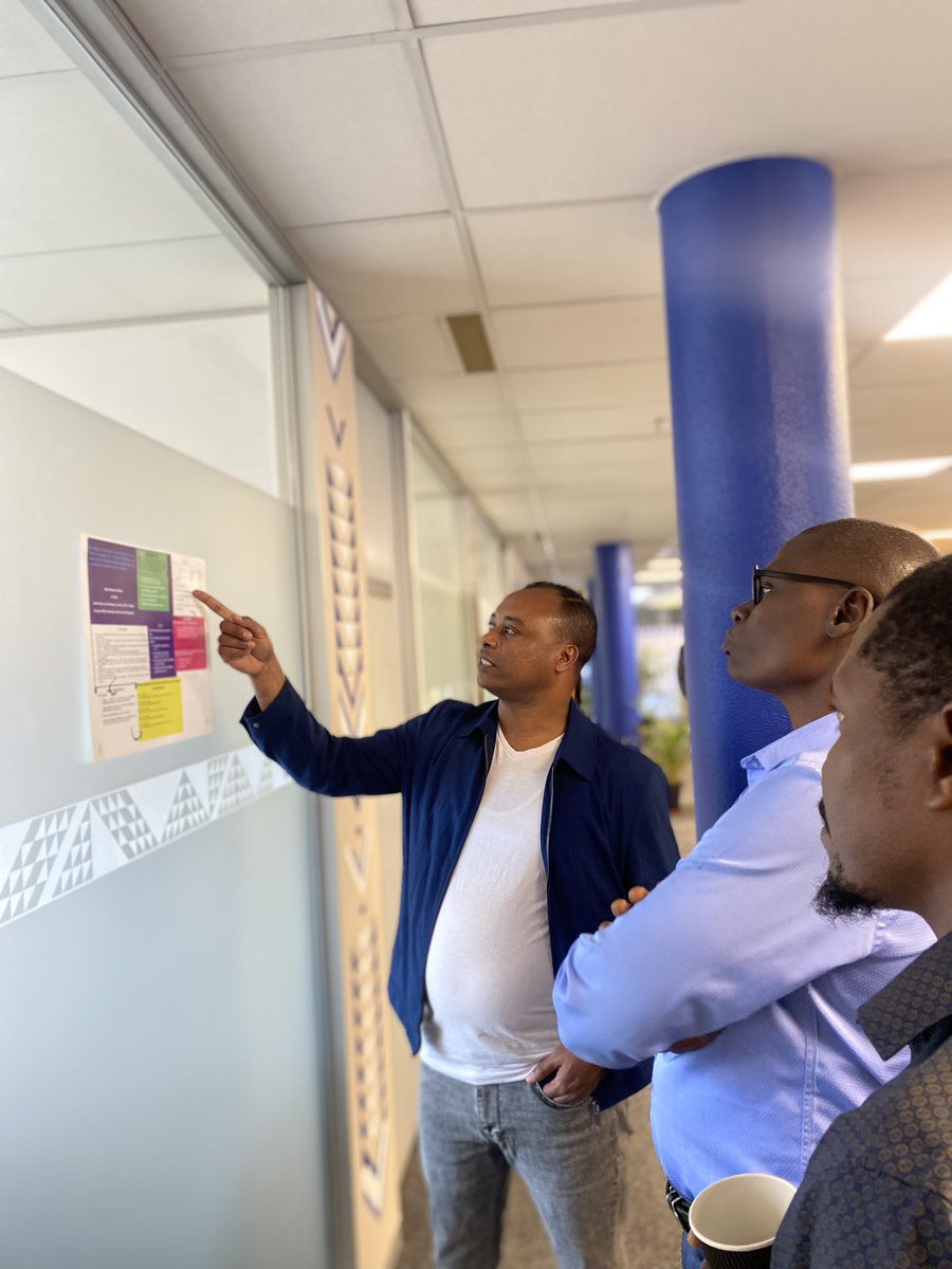 UJ_TRCTI's tweet photo. Day 3 of the @AfricaLics VFP workshop! We had an engaging student poster session. Our students received feedback from supervisors, fostering knowledge exchange. 

#AfricaLicsVFP2024 https://t.co/t2QzNAfwBO
