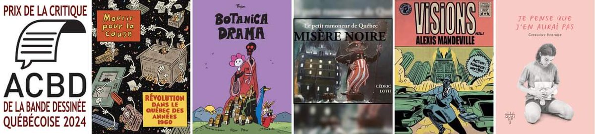 ACBD (@assoacbd) on Twitter photo Les finalistes du 10e prix de la critique acbd de la bande dessinée québécoise sont :
<a href="/CedricLoth/">Cédric Loth</a>
<a href="/editionspowpow/">Éditions Pow Pow</a>
#quebec #bandedessinee #acbd Les finalistes du 10e prix de la critique acbd de la bande dessinée québécoise sont :
<a href="/CedricLoth/">Cédric Loth</a>
<a href="/editionspowpow/">Éditions Pow Pow</a>
#quebec #bandedessinee #acbd