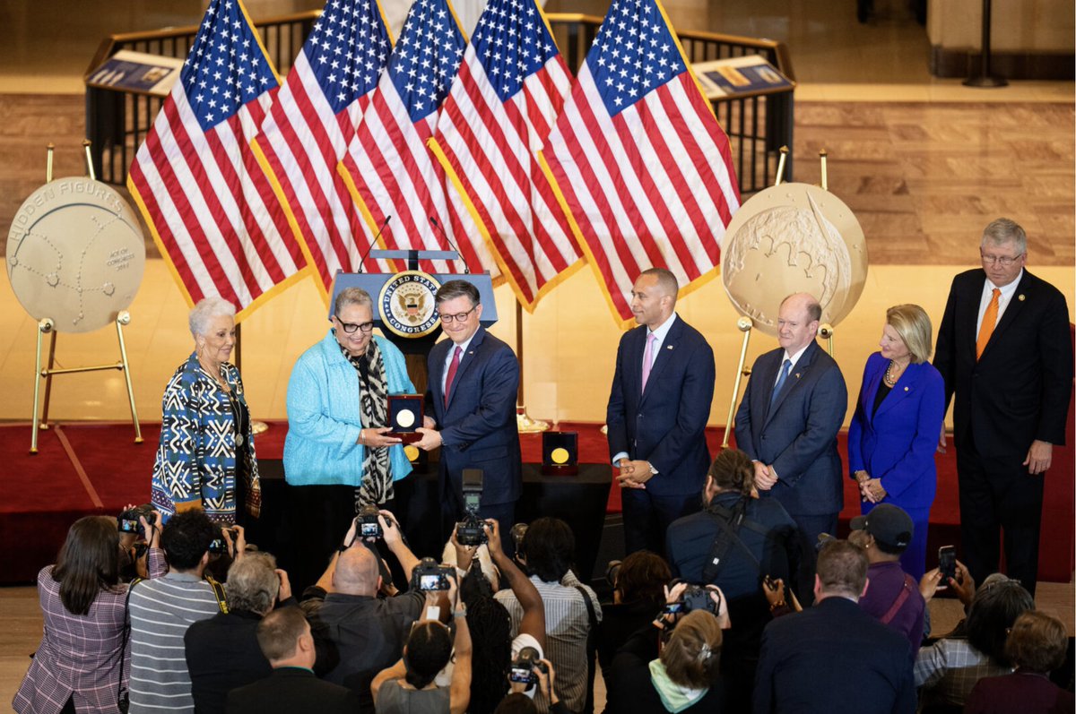 NASA’s Hidden Figures are (finally) getting their flowers.The Congressional Gold Medal, Congress’s highest honor, was awarded to the families of NASA’s Katherine Johnson, Dorothy Vaughan, Mary Jackson, and Christine Darden. 

The medal was also dedicated to all the women who