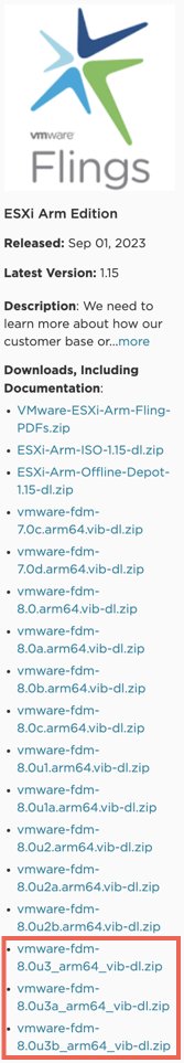🆕 ESXi-Arm FDM (vSphere HA) VIBs are now available on Flings portal community.broadcom.com/flings/home for vCenter Server 8.0 Update 3, 8.0 Update 3a &amp; 8.0 Update 3b! 🥳

#ESXionARM
