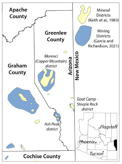 AZGeology's tweet photo. NEW!  “Mineral Resources of Greenlee County, Arizona” by Carey and Richardson  (2024). This 21-page report summarizes what is known about #mineral  resources of #Greenlee County in eastern Arizona. You can download this  report at https://t.co/HswgpacBFe. https://t.co/zu7fmyDifc