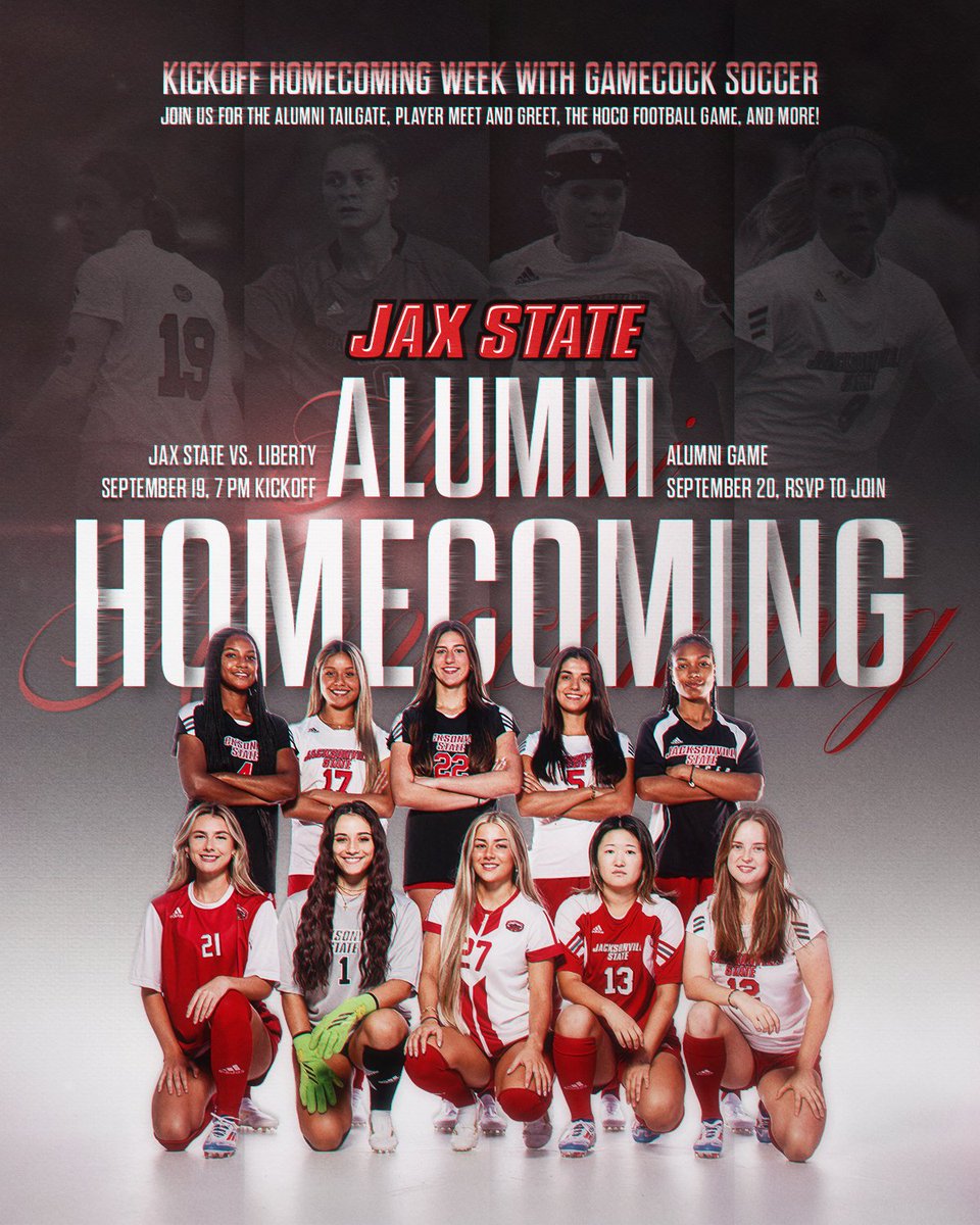 𝐖𝐞𝐥𝐜𝐨𝐦𝐞 𝐇𝐨𝐦𝐞, 𝐋𝐞𝐠𝐞𝐧𝐝𝐬! 👏🏼🫡

It’s homecoming weekend and we have big plans to welcome our alumni home! Can’t wait to see you all tonight, at the alumni game tomorrow, and throughout the weekend 🖤❤️

🔴⚪️⚫️ #𝘑𝘢𝘹𝘚𝘵𝘢𝘵𝘦𝘚𝘰𝘤𝘤𝘦𝘳 #𝘐𝘯𝘵𝘦𝘯𝘴𝘪𝘵𝘺