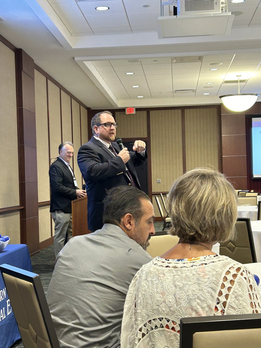 AlabamaAFP's tweet image. David Grimaldi, Foreign Exchange Sales and Mike Babbitt, International Trade Sales of @synovus providing new insights regarding evolving policies and procedures in international banking at Alabama AFP 2024 Summit.  

Thanks @synovus for being a Sponsor of  #AFP2024!