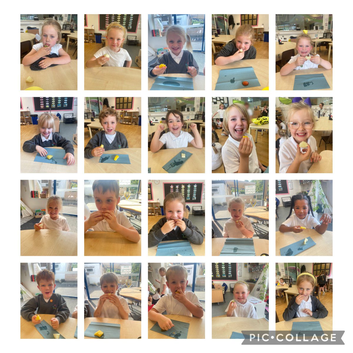 year1tsp's tweet photo. In #TSPRE we have been looking at the festival, Harvest. We learnt today that countries celebrate harvest and different based on when the food is ready to be collected. After, we tasted some fresh fruit and tried to work out where it came from. 🌾🍍🥝🥭 #Enjoy #Nurture https://t.co/dSxxRXHwIo