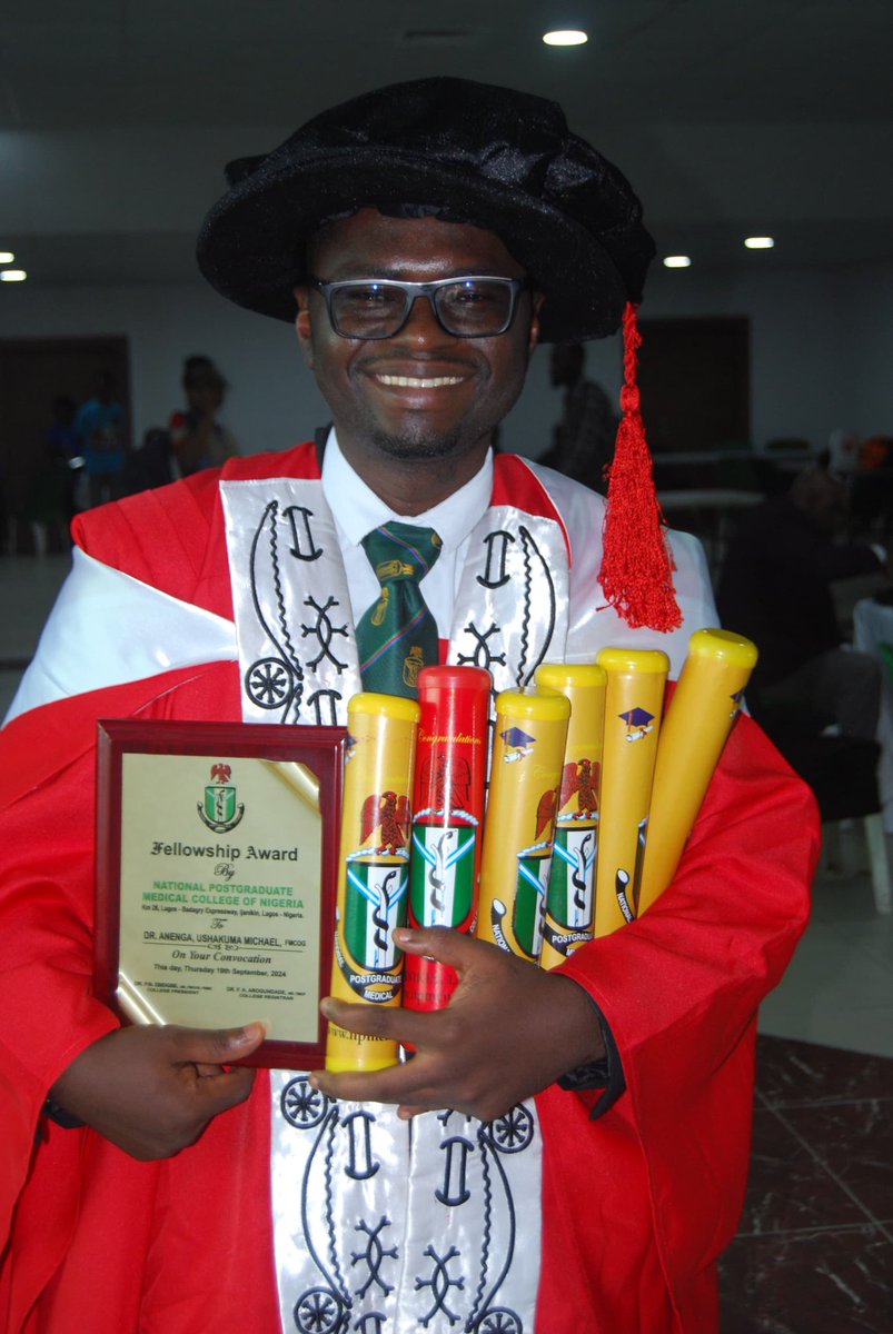 It was a wrap in Portharcout, Rivers State.
Five distinguished prize awards and a fellowship in Obstetrics and Gynaecology from the National Postgraduate Medical College of Nigeria (NPMCN). It can only be God. ❤️❤️💯🙌🏾