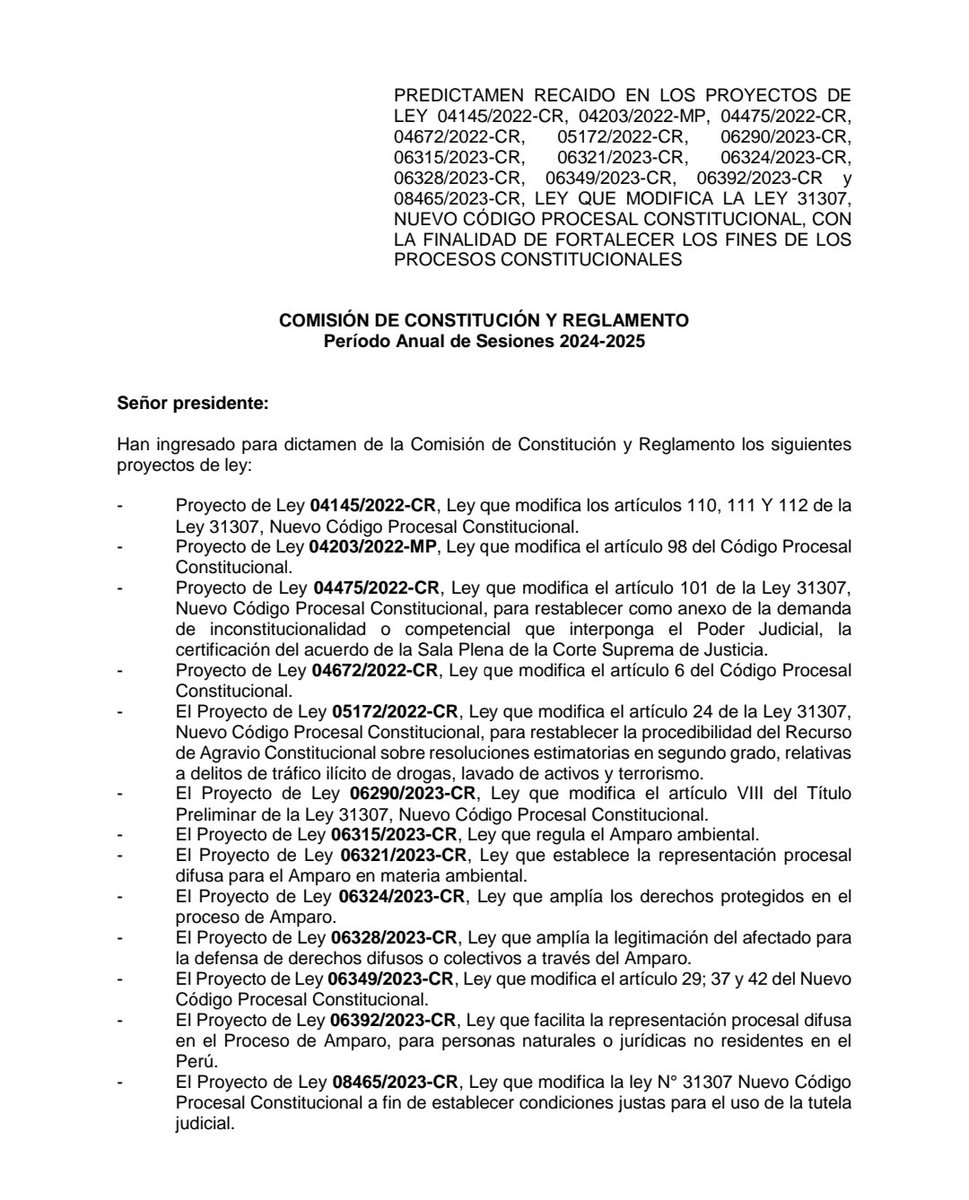#AlertaConstitucional 3 aspectos cuestionables del dictamen aprobado esta semana por la Comisión de Constitución del Congreso, aunque solo 1 ha tenido eco como comentamos para el próximo programa de <a href="/azabacheCaC/">César Azabache</a> en <a href="/lamula/">La Mula</a> 
Hilo de desarrollo 🧵
