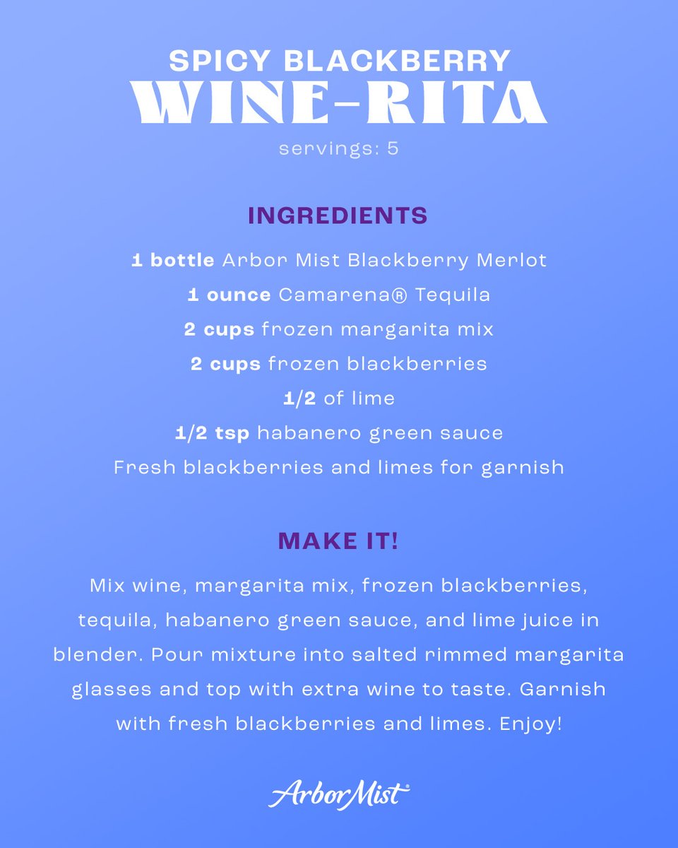 EnjoyArborMist's tweet photo. If you bring the chips and guac, we'll bring the Wine-Rita 💜 Now all that is missing is the hot goss 😉 https://t.co/GkckxMcJBt