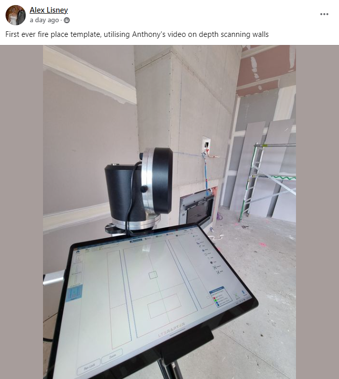 Thanks to Alex for sharing this template that he captured with his LT-2D3D and LT3Raptor! Though Alex has been a long-time member of our #LPIfamily, this was his first fireplace template. He applied techniques from a recent training video! shorturl.at/0IAMp