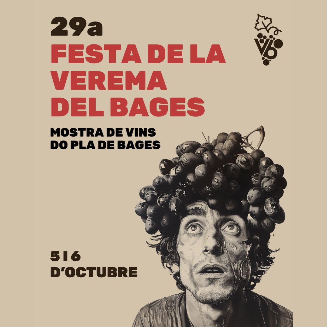 xasacc's tweet photo. 🍇 La @veremabages 2024 és a tocar!

Els  propers 5 i 6 d'octubre, Artés es converteix en el centre de la festa de  la verema, amb nombroses activitats per apropar-nos a la cultura del  vi, i a la pagesia i cellers del territori https://t.co/LRaCclXD6N