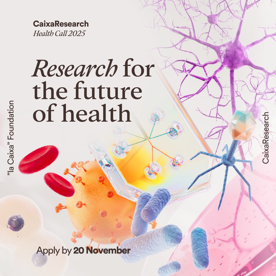 📣 The #CaixaResearch Health Call is now open! 

🚨 Calling all researchers in oncology, cardiovascular, neuroscience, &amp; infectious diseases!

As a novelty in this edition, projects with a focus in paediatric rare diseases and type 1 diabetes will have the opportunity to receive