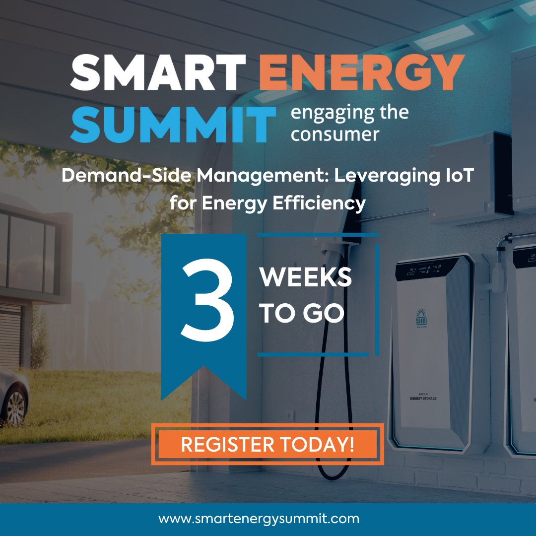 🚀 Join us for the "Smart Energy Summit: Demand-Side Management: Leveraging IoT for Energy Efficiency" VIRTUAL #event!🏢

📅 Date: October 10, 2024
🕒 Time: 2:00 PM – 3:30 PM CT

Register now with promo code All-OFF-VIP-SES: parksassociates.com/event/smart-en…
#ParksAssociates #SmartEnergy24
