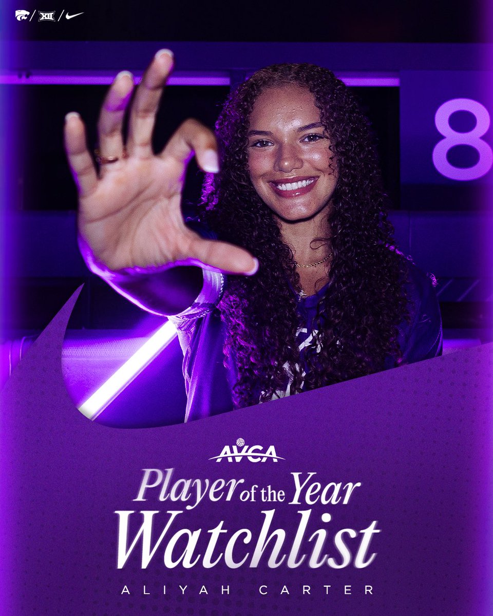 K-State Volleyball (@kstatevb) on Twitter photo 1 of 3 <a href="/Big12Conference/">Big 12 Conference</a> athletes named to the <a href="/AVCAVolleyball/">AVCA</a> POTY Watchlist 👀
<a href="/aliyah_carter22/">Aliyah Carter</a>
#EMAW👌 1 of 3 <a href="/Big12Conference/">Big 12 Conference</a> athletes named to the <a href="/AVCAVolleyball/">AVCA</a> POTY Watchlist 👀
<a href="/aliyah_carter22/">Aliyah Carter</a>
#EMAW👌