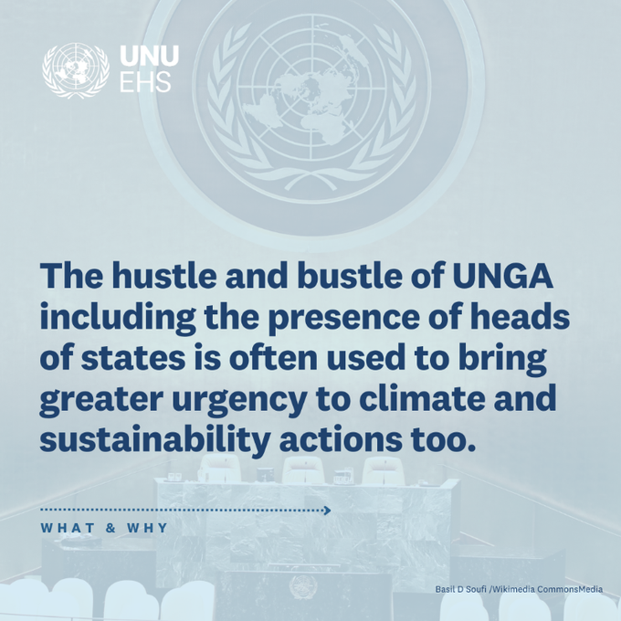 UNBiodiversity's tweet photo. The @UN General Assembly kicked off a new session this week!   

#DidYouKnow what #UNGA is &amp; why is it important for climate &amp; environment?

Learn more 👉 https://t.co/IZukZUH8mC

Via @UNUEHS https://t.co/2A7zNJR43o