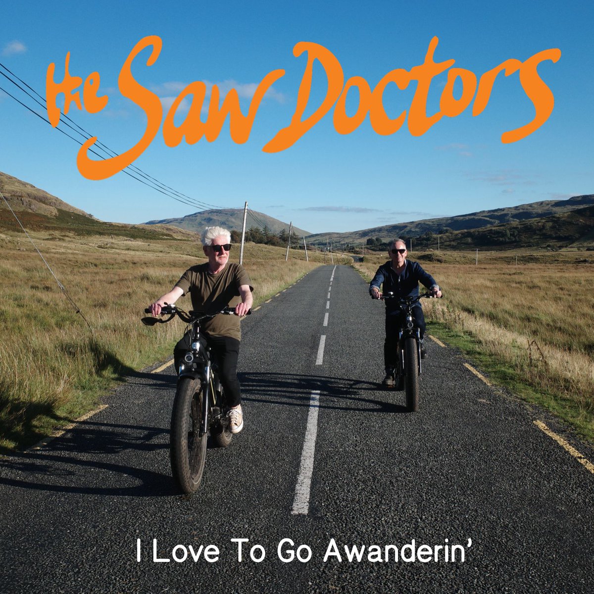 Easy Riders, Davy Carton and Leo Moran, rambling around the hills of Joyce Country during a video shoot for the new Saw Doctors single, I Love To Go Awanderin’, which will be released on Friday September 27th. All shares welcome for the cover artwork—photo by Steven Lock.