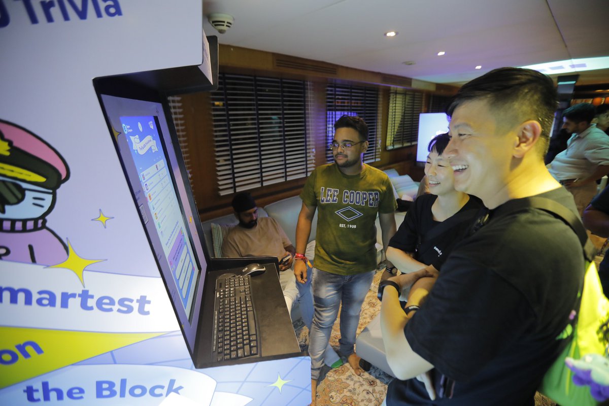 Yogevshelly's tweet photo. Class dismissed ๐ ๐ฆ
What a night with Educators and Web3 at the #EDUSingapore Yacht party, at the last day of #Token2049singapore
With great speakers working to advance education and web3 ๐
@hilmarxo from @gelatonetwork building the #educhain
@hanshanhk and @hellowillfan sharing @opencampus_xyz countless initiatives to inspire the next generation of builders in decentralized education
Thanks @ysiu of @animocabrands for sharing his vision for a community owned education system built on property rights for educators
And @TinyTapEDU on onboarding students, families and educators, creating and learning from on chain educational content
And congrats to @zkxCel for wining a brand new @coolcats NFT for being the smartest person on #web3! Getting the highest score on the EDU Arcade ๐น๏ธ
