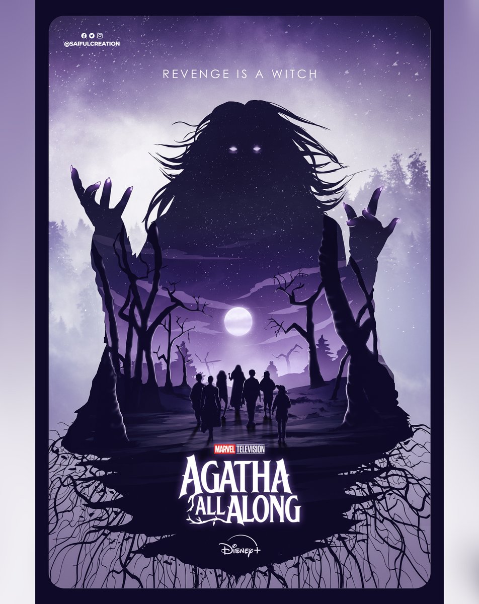 SaifulCreation's tweet image. Revenge Is A Witch...!
@MarvelStudios @DisneyPlus 
#AgathaAllAlong  #Agatha #AgathaHarkness 

As a tribute here is a poster I made with my own concept. Hope you all like it.

@ComicBook @PosterSpy @looper @screenrant 
@IGN  @BingeWatchThis_  @ComicBookNOW @AmpPosters