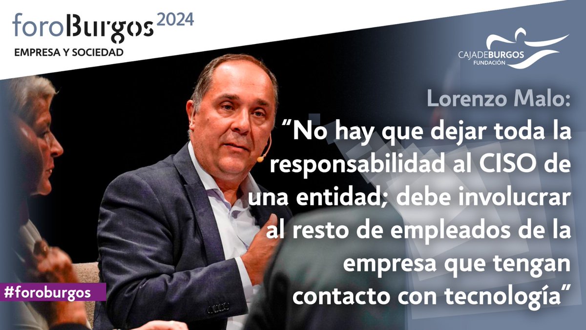 <a href="/iberdrola/">Iberdrola</a> <a href="/RKariger/">Rosa Kariger</a> <a href="/Fundcajaburgos/">Fundación Caja de Burgos</a> "El sector determina cómo debe afrontarse la estrategia en ciberseguridad. Cada empresa debe identificar lo que es absolutamente crítico. En nuestro caso es la protección de los datos", expone el CISO de Grupo <a href="/caixabank/">CaixaBank</a>,  Lorenzo Malo