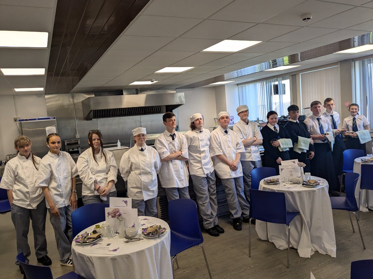 Fantastic effort from Hospitality SFW class planning and preparing and serving a lunch for the Anne Frank Exhibition. Their attention to detail and respect and hard work was a credit. Well done to all involved.