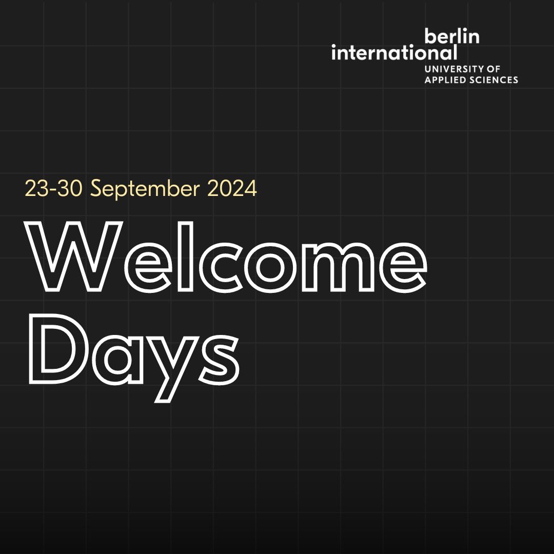 Whitecliffe_BI's tweet photo. Freshers, watch out! The Welcome Days at Berlin International are just around the corner!
From September 23rd to 30th, join us!
For more details don't forget to visit ๐ https://t.co/AQdSz2pATS
#BerlinInternational #WelcomeDays #StudentLife #BICommunity https://t.co/MzIzmEYrxh