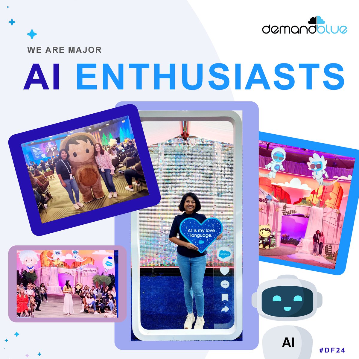 You heard it here first! We 💙 #AI &amp; all the amazing automations that #Agentforce is providing for <a href="/salesforce/">Salesforce</a> customers across platform 🦾

Our Sr. Global Client Partner Parul Nagpal joins our clients <a href="/PlanetDDS/">Planet DDS</a> front row for the #Media &amp; #HighTech Keynote at #DF24 🤩