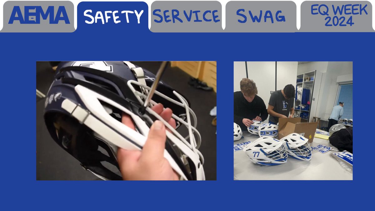 AEMA_District1's tweet photo. If you need things done, come to the equipment room… we do it all! #SafetyServiceSwag #EQWeek2024 https://t.co/mhgjPLpcax