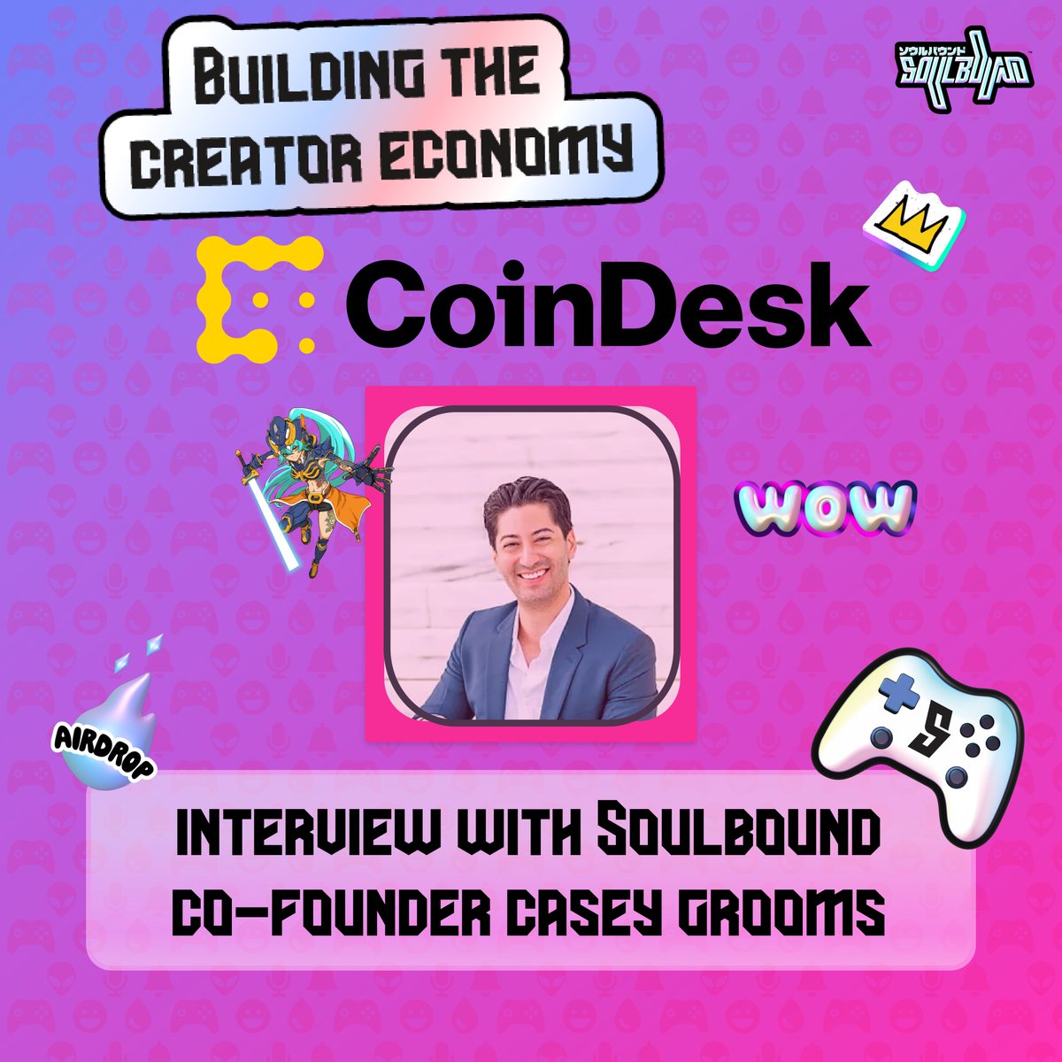 🎮 Exciting times ahead in gaming! 

Casey Grooms of Soulbound shares insights on building the creator economy &amp; harnessing user-generated content. 🌟💡 

Read this <a href="/CoinDesk/">CoinDesk</a> market review and how we can unite communities for a transformative experience!

👉 🔗in comments