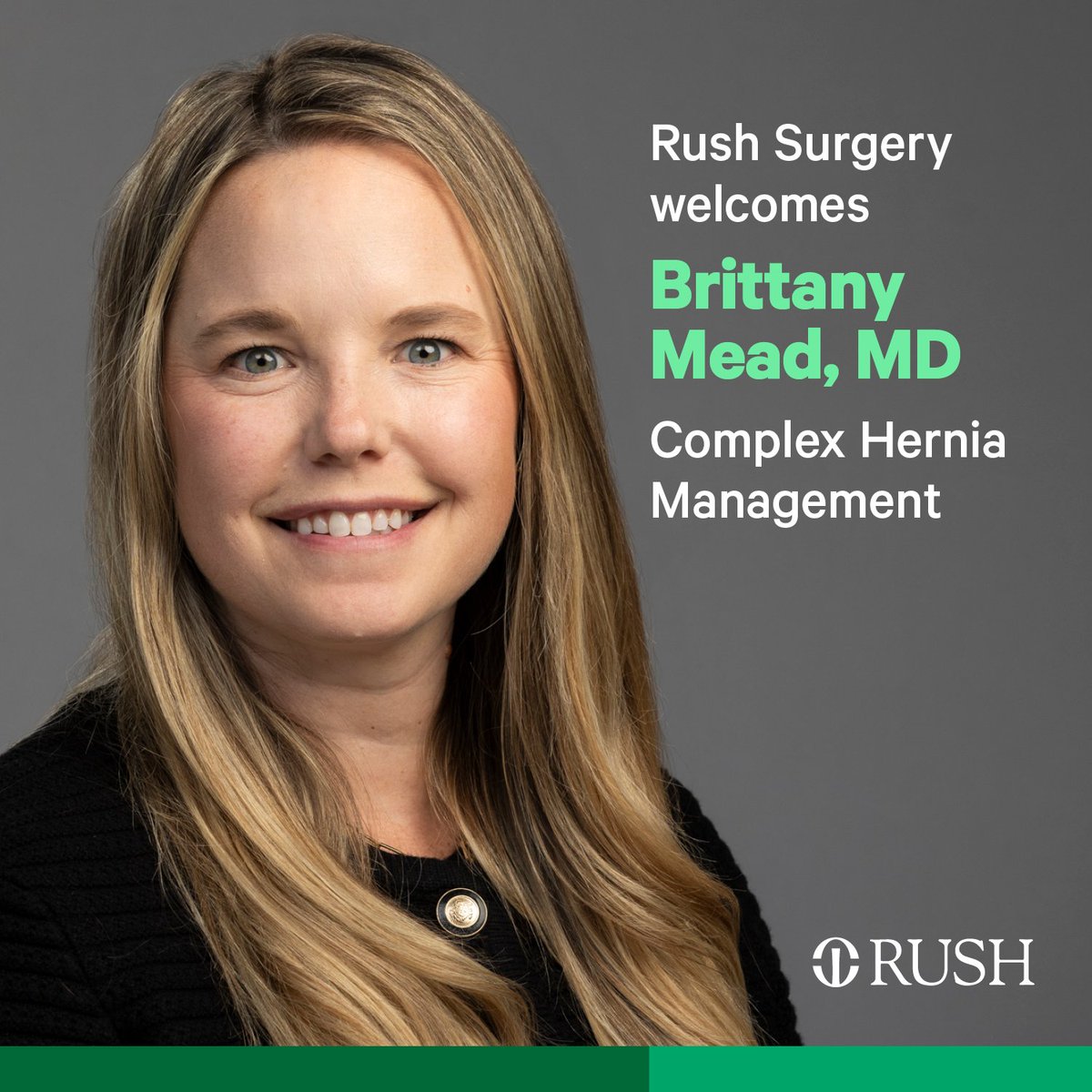 Rush Department of Surgery (@rushsurgery) on Twitter photo Welcome Brittany Mead, MD (<a href="/abwallqueen/">AbWallQueen</a>). She is specialty trained in abdominal wall reconstruction and the latest surgical management of hernia. Her goal is to provide a comprehensive, personalized treatment plan for even the most complex of hernia cases. doctors.rush.edu/details/21653 Welcome Brittany Mead, MD (<a href="/abwallqueen/">AbWallQueen</a>). She is specialty trained in abdominal wall reconstruction and the latest surgical management of hernia. Her goal is to provide a comprehensive, personalized treatment plan for even the most complex of hernia cases. doctors.rush.edu/details/21653