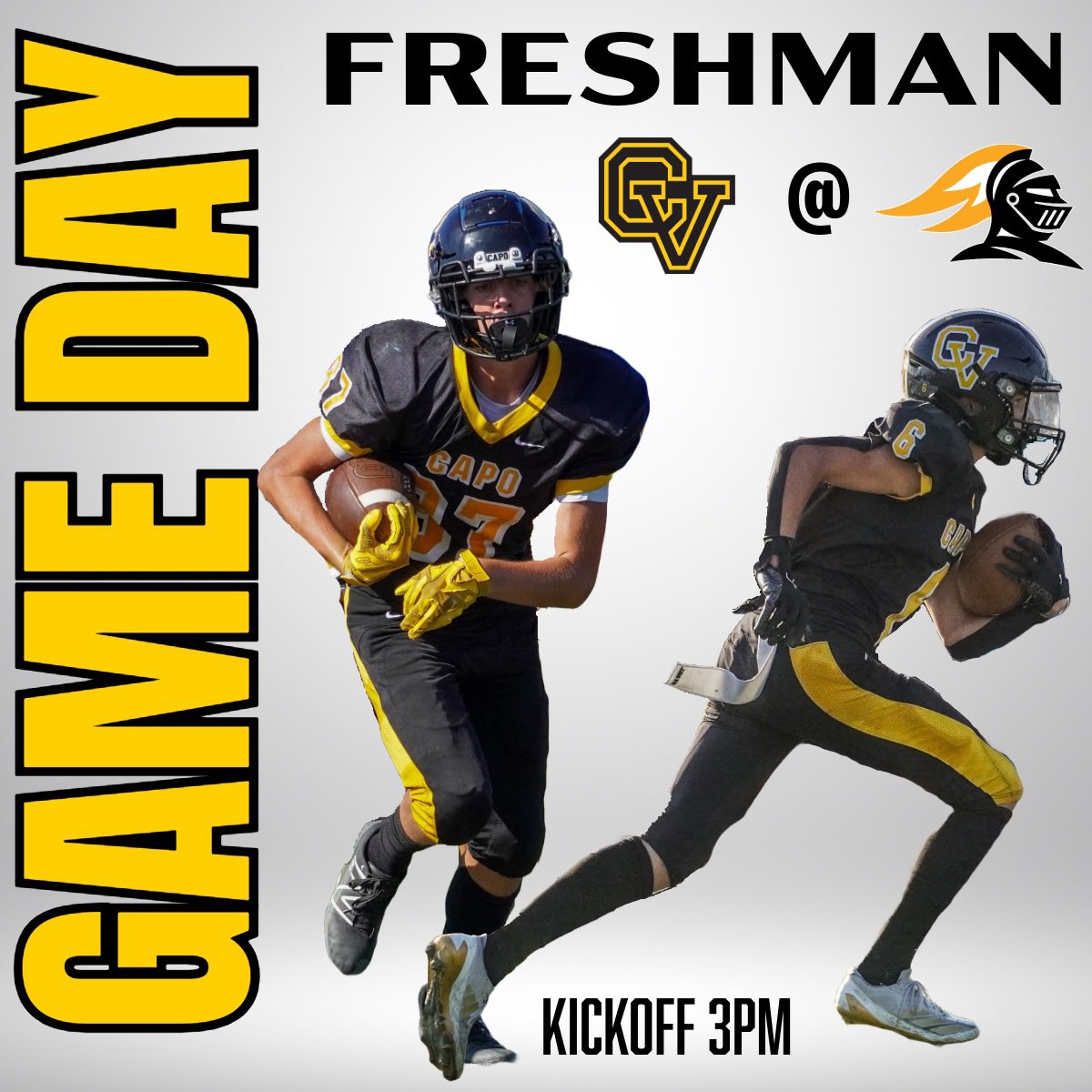 Capo Valley Football (@capofootball) on Twitter photo π¨ GAMEDAY SCHEDULE π¨
π
- Today, September 19th
π - Foothill
π― - JV
π - Home
β° - 4:00pm kickoff
π― - Freshman
π - Away
β° - 3:00pm kickoff
Updates and live scores provided by <a href="/blastathletics/">Blast Athletics</a> to all of our sponsors!
#WeAreCV π―π΄ π¨ GAMEDAY SCHEDULE π¨
π
- Today, September 19th
π - Foothill
π― - JV
π - Home
β° - 4:00pm kickoff
π― - Freshman
π - Away
β° - 3:00pm kickoff
Updates and live scores provided by <a href="/blastathletics/">Blast Athletics</a> to all of our sponsors!
#WeAreCV π―π΄