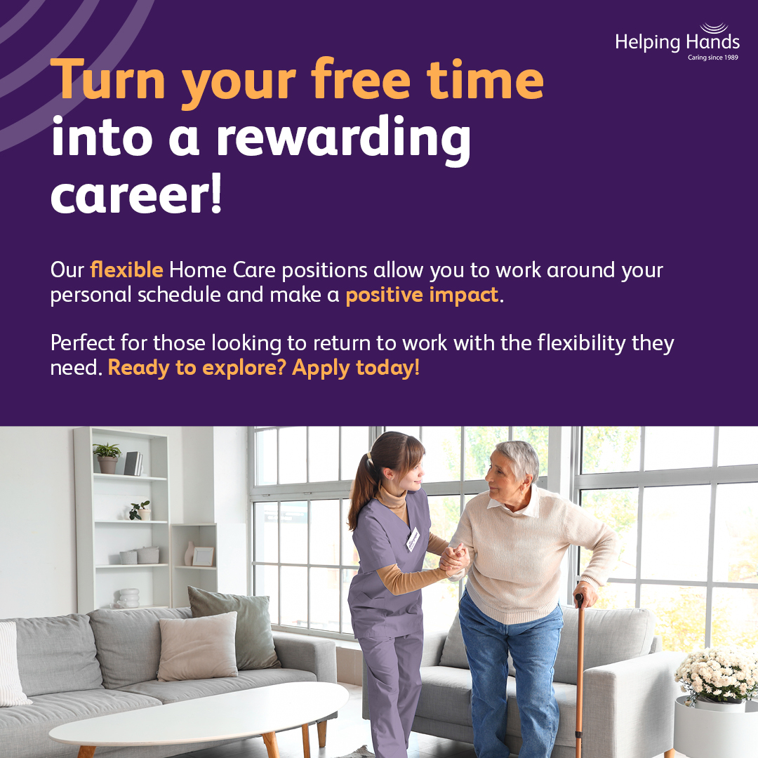 This season is all about new beginnings! Whether you’re looking to get back into work or simply seeking a role that offers balance, we’re here to help! Apply today at jobs.helpinghandshomecare.co.uk 

#HelpingHands