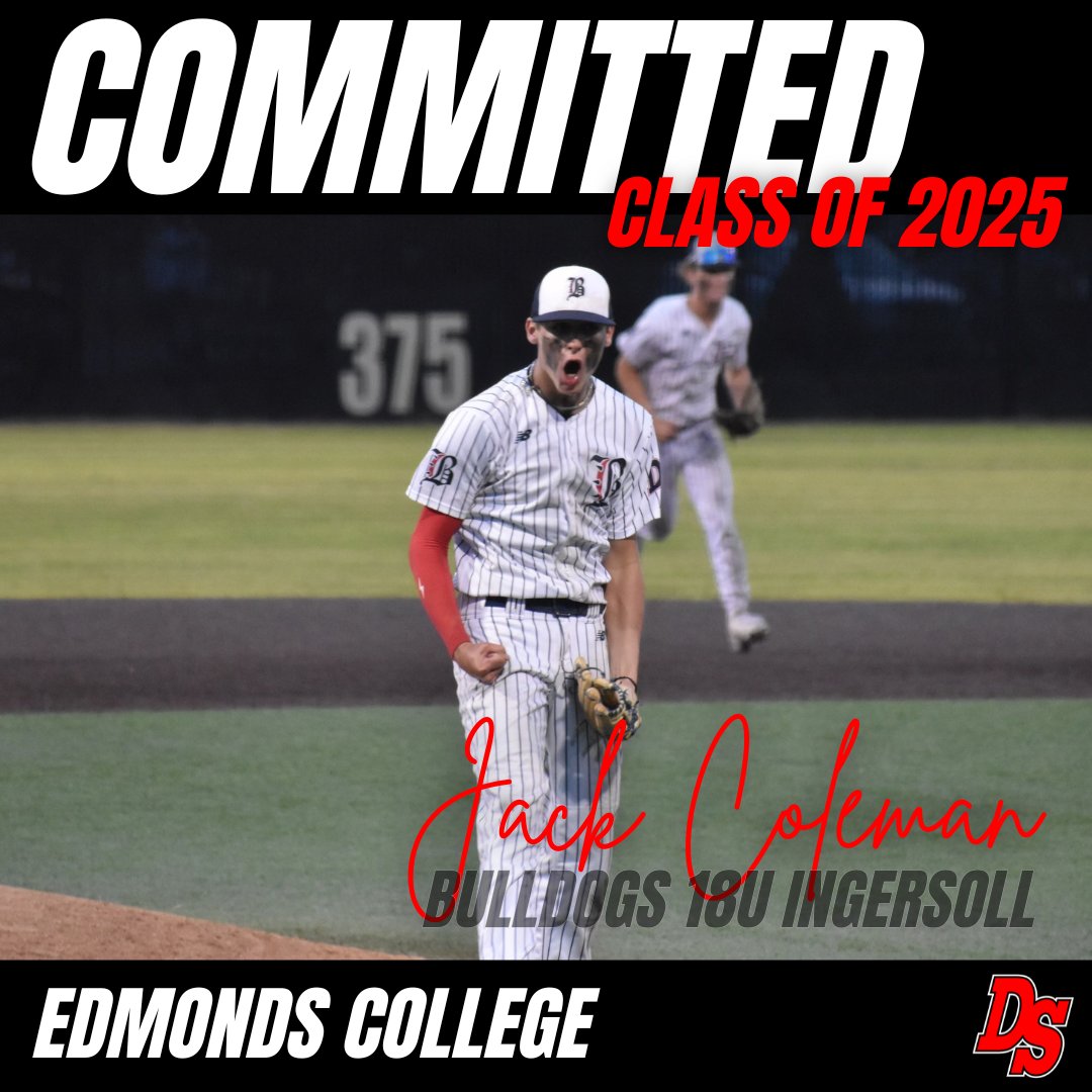 Congratulations to Bulldogs 18u Ingersoll's @JackColeman2025 on his commitment to <a href="/EdmondsBaseball/">Edmonds College Baseball</a>. #ClassOf2025 #RollDogs #DSfam