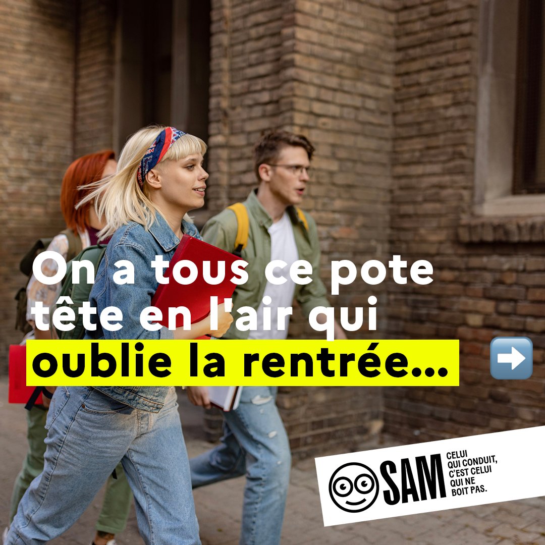 Samleconducteur's tweet photo. Bonne #rentrée à tous les #SamEngagés 🎒

#Celuiquiconduitcestceluiquineboitpas https://t.co/BGQowbidfA