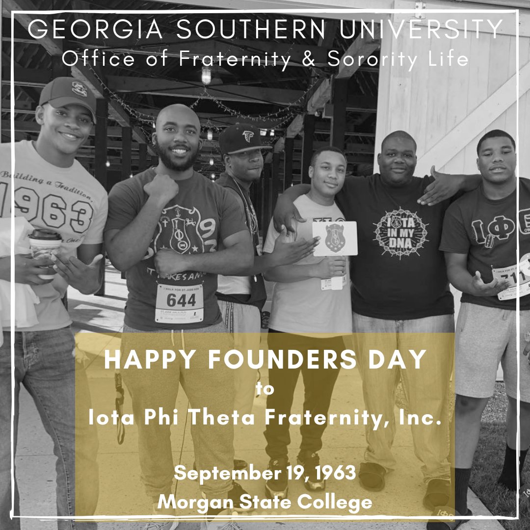 Wishing the men of Iota Phi Theta Fraternity, Incorporated a very happy Founder's Day! ⁠
⁠
#GSFSLife #EagleNation #GS #StatesboroCampus #IotaPhiTheta #TogetherWeSOAR
