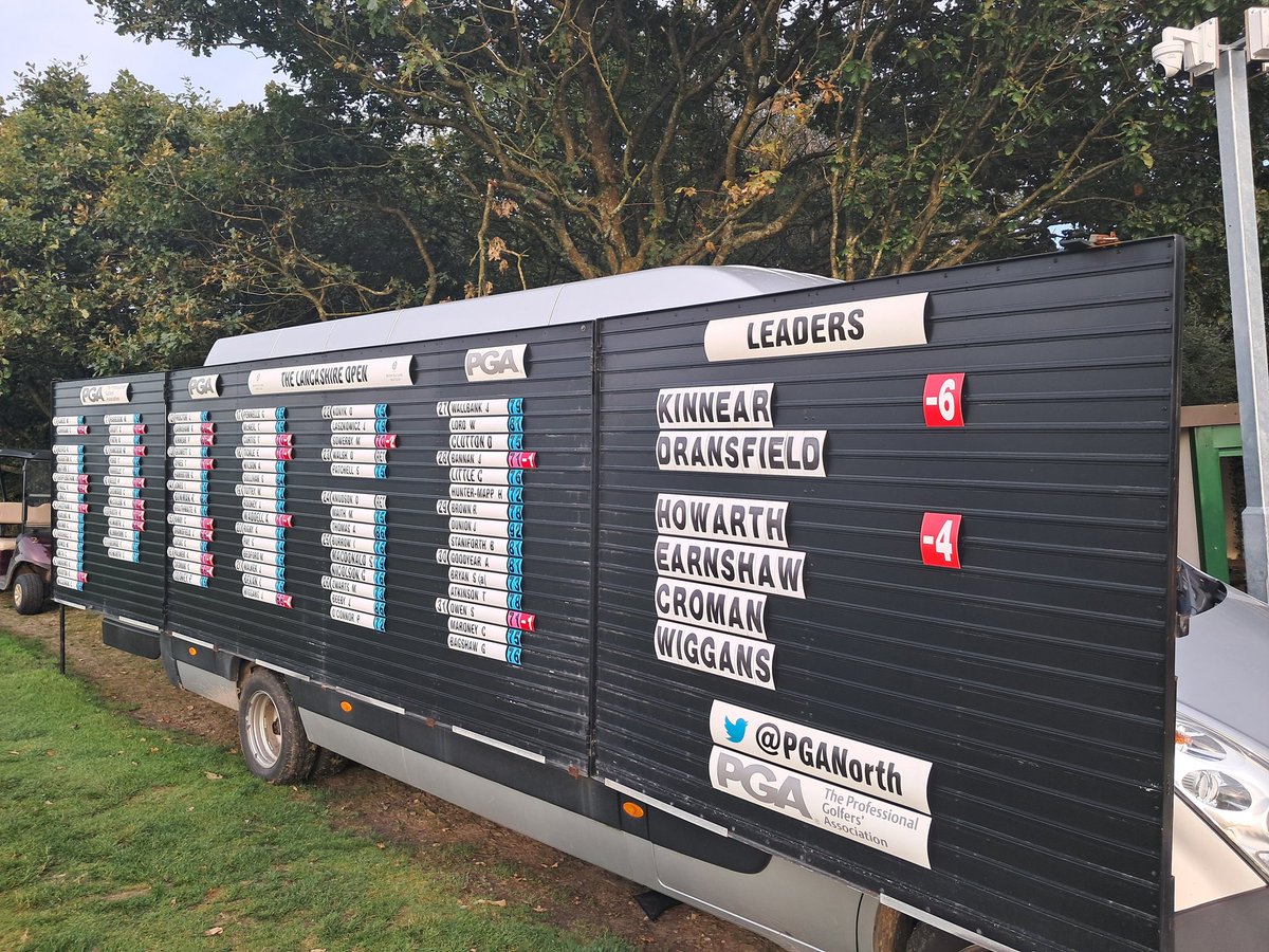 PGANorth (@pganorth) on Twitter photo Day one of the Lancashire Open done <a href="/BoltonOldLinks/">Bolton Old Links Golf Club</a> and some fantastic scoring on show. <a href="/Pkinnear123/">Paul Kinnear</a> & <a href="/JDransfieldGolf/">Jason Dransfield</a> lead the way after shooting 66's (-6) to lead the chasing pack by 2.
All to play for in the final round tomorrow. Day one of the Lancashire Open done <a href="/BoltonOldLinks/">Bolton Old Links Golf Club</a> and some fantastic scoring on show. <a href="/Pkinnear123/">Paul Kinnear</a> & <a href="/JDransfieldGolf/">Jason Dransfield</a> lead the way after shooting 66's (-6) to lead the chasing pack by 2.
All to play for in the final round tomorrow.
