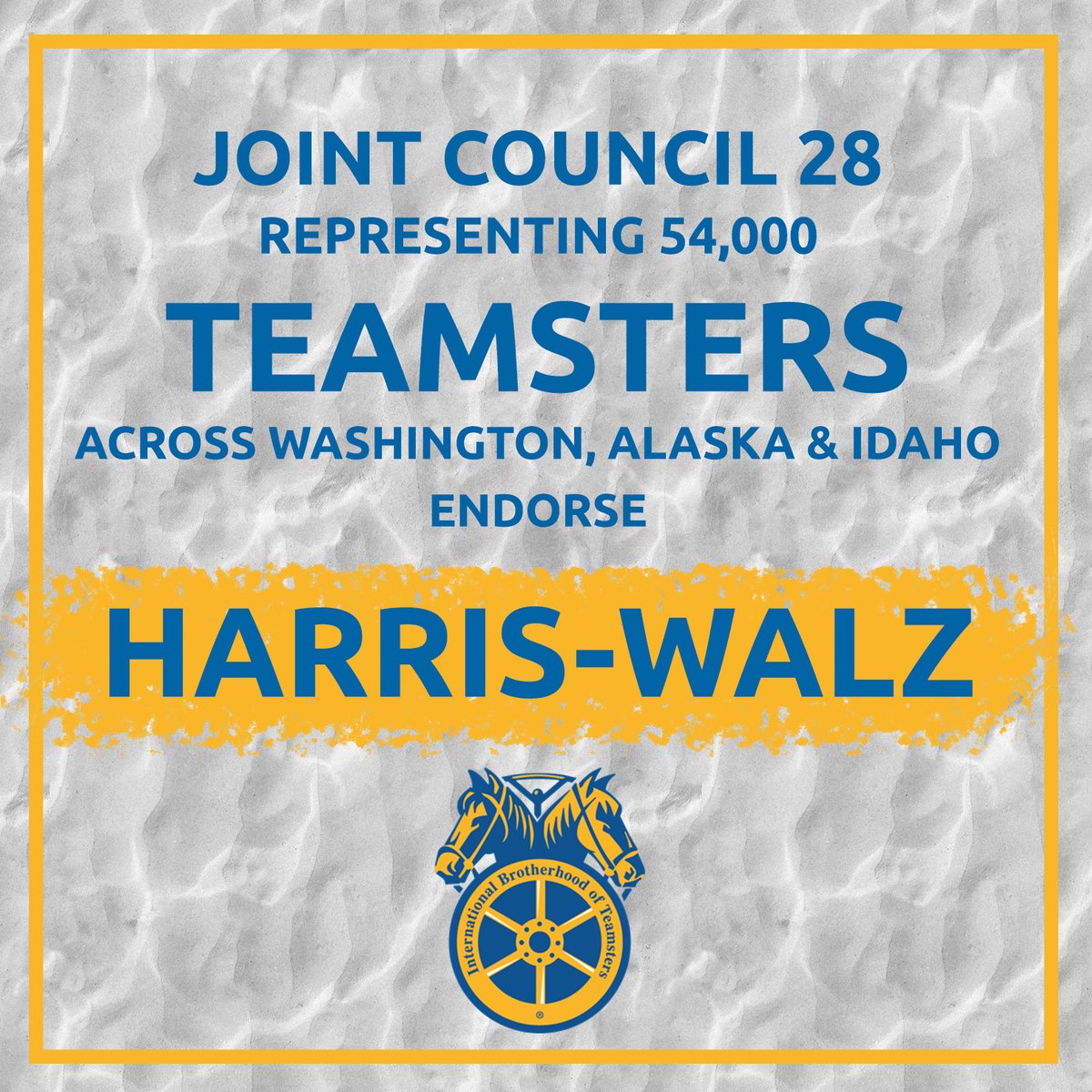 Joint Council 28 representing #Teamsters across the Pacific Northwest proud to endorse #HarrisWalz2024 jc28.org/teamsters-jc28…
