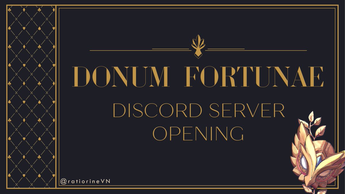 ✨𝔻𝕚𝕤𝕔𝕠𝕣𝕕 𝕊𝕖𝕣𝕧𝕖𝕣 ℕ𝕠𝕨 𝕆𝕡𝕖𝕟!✨

Come and join the discord server for Donum Fortunae: A #Ratiorine Visual Novel and be the first to hear about  updates, interact with the devs, and meet like-minded folks!

(Closed beta starts soon 😉)

🔗: discord.gg/wJnwNTMSR7