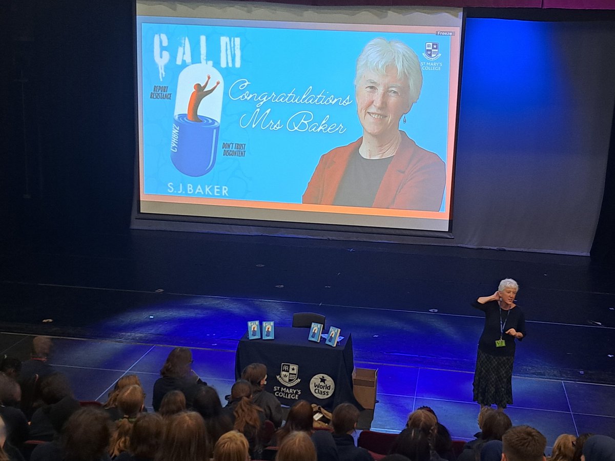 SJBaker_Author's tweet image. Launch day! What a wonderful celebration at school - I couldn&apos;t have asked for more. Thank you @smchull #neemtreepress #booklaunch #calm #dystopia #yafiction #debutnovel
