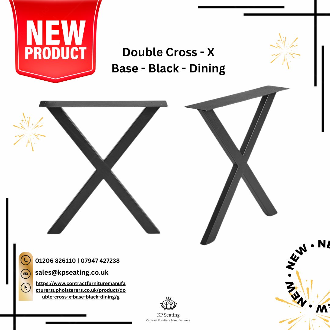kpseat's tweet image. Check out our new Black Double Cross X Dining Base now available on our website!

l8r.it/iykR

Contact us for more information ⬇️

📞 01206 826110 | 07947 427238
📧 sales@kpseating.co.uk
.
.
#tablebase #restaurantinterior #interiordesign #hospitalitydesign