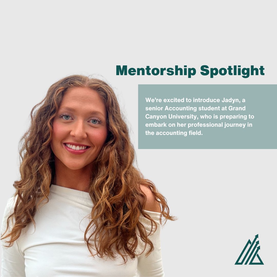 🌟 Exciting news! Meet Jadyn, our first mentee in AccountAbility’s mentorship program! 🎓 As a senior at Grand Canyon University, she’s gaining real-world insights and experience in accounting. We’re proud to support the next generation of talent! #Accounting #FutureLeaders