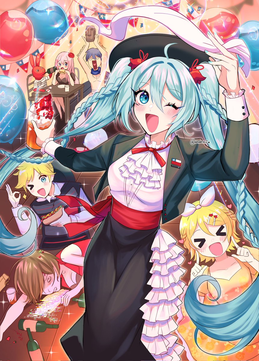 Nonemii_'s tweet photo. Felices fiestas 🇨🇱🇨🇱🇨🇱
.
.
.
.
#miku #chile #chileanMiku https://t.co/srIY0qwANd