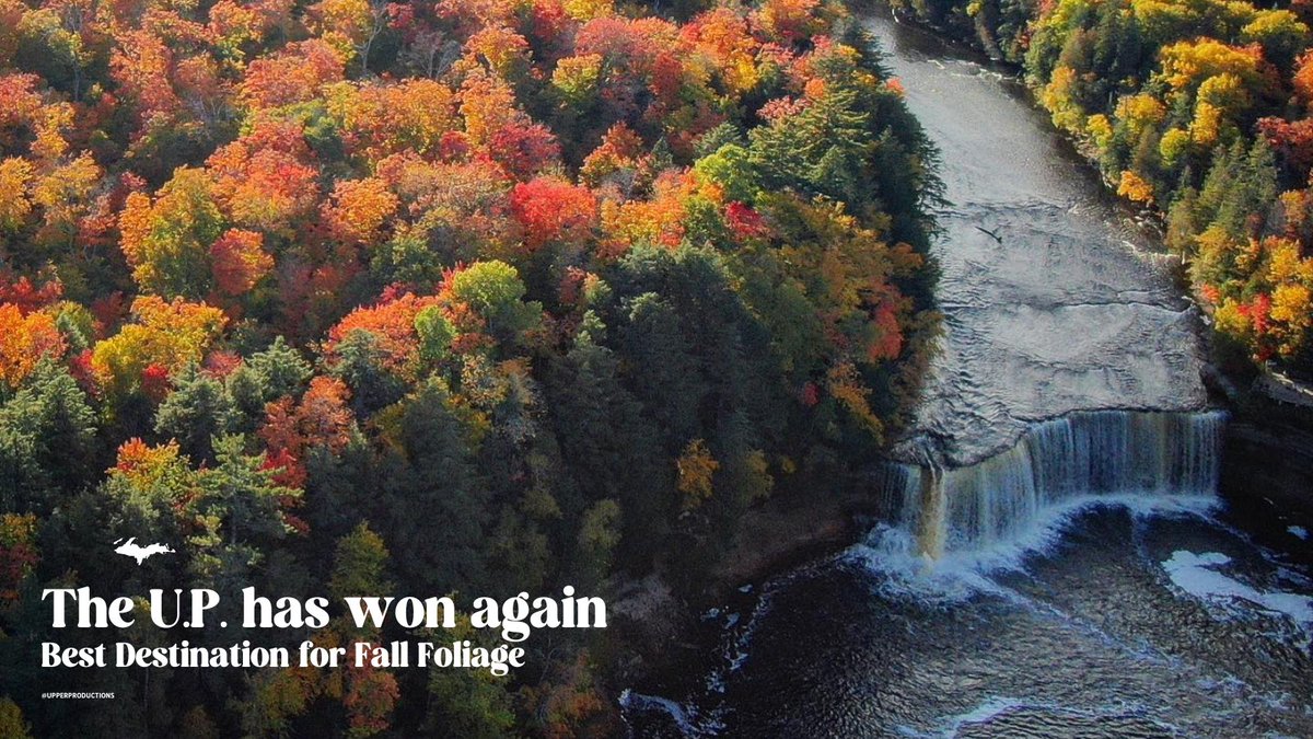 The Upper Peninsula has been crowned USA Today’s Best Fall Foliage Destination for 2024. 

Plan your trip between mid-September and mid-October to witness the peak colors for the best views! 🔗: bit.ly/4gvPfRt 

📷: @upperproductions