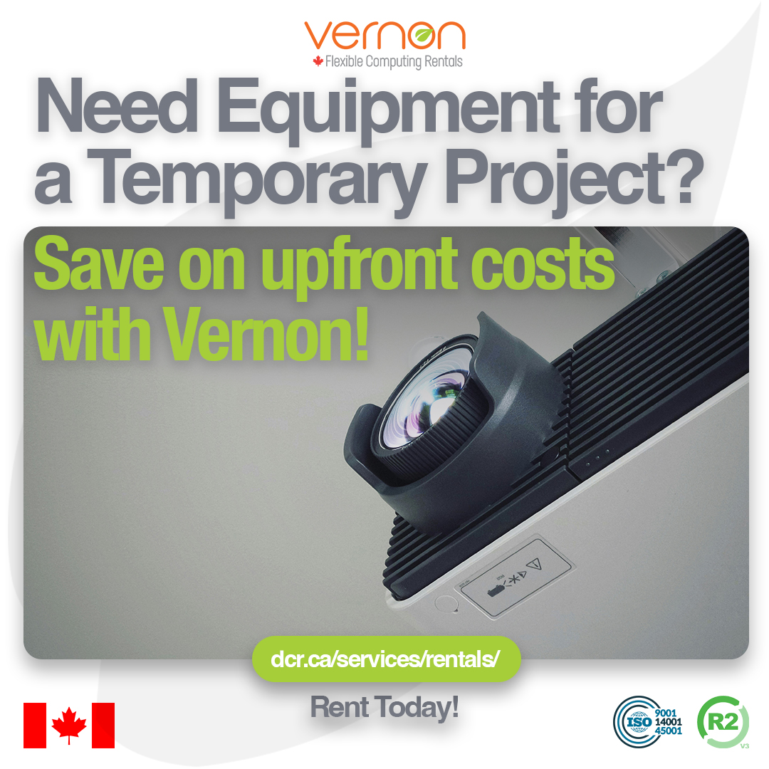 Vernon_Tech's tweet image. Save on upfront costs with Vernon. From laptops, workstations and tablets to projectors, charging stations and kiosks we have a variety of equipment to ensure that you get tailored solutions that match your requirements. Get started renting today at dcr.ca/services/renta…