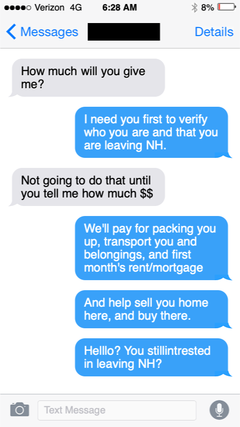 DennisPrattFree's tweet image. We keep getting nibbles, 
but still no NH socialist has taken us up
on our &quot;State Swap&quot; offer.  

Escape these &quot;crazy&quot; NH liberty lovers! 
We&apos;ll pay to move you to 
the commonsense state you prefer.  

#StateSwap #SocialistStateProject #NHPolitics