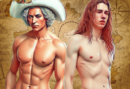 KnockersMiss's tweet photo. Treasure Island Erotica Chapter 3 character art muscle stud Dr. Livesey and twink Jim. https://t.co/FFwq65O3eS