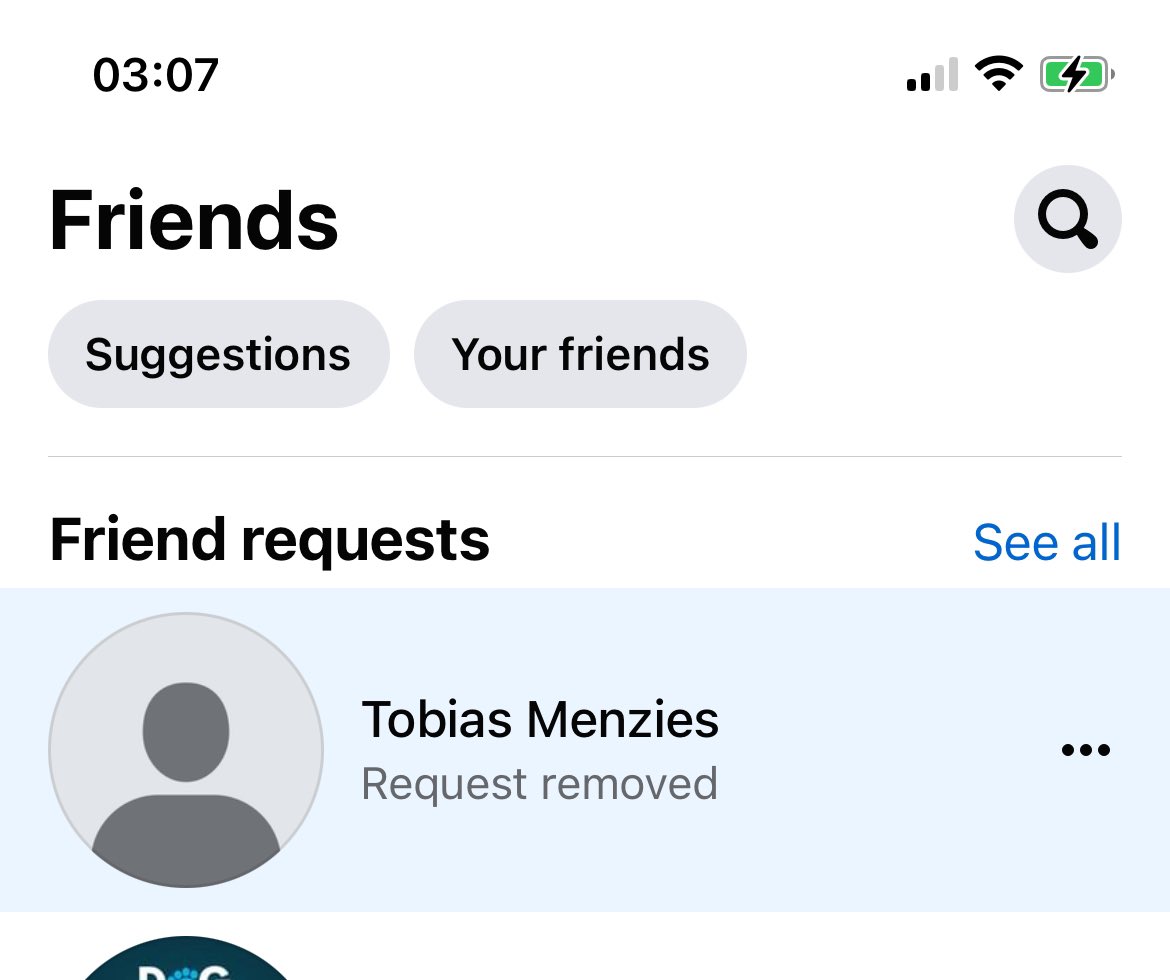 JessLunn's tweet photo. Just had a friend request on FB from @TobiasMenzies - pretty sure it isn’t him 🤣 Stay vigilant people! Don’t accept requests! https://t.co/UWzCIObZFs