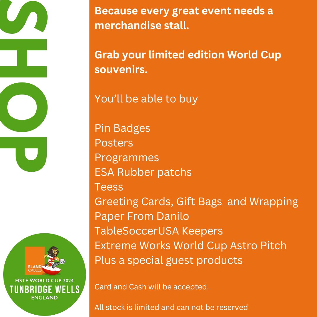 All the info you need for this weekend...

#SubbuteoWC24 #FISTFWC24 #TunbridgeWells #SubbuteoTWells
